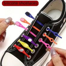 6件套懒人鞋带扣免系带成人通用颜色个性小白鞋休闲运动防系鞋带 - 紫色 - 查看 1