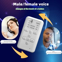 1 件 M11 手机娱乐变声器，具有实时变声功能，内置降噪麦克风，附带 1 个无麦克风监听耳机、1 条充电线和 1 条连接线。这款变声器支持男声和女声切换，可将声音转换为成人或儿童的声音，可用于游戏或手机变声。 - 白色 - 查看 5