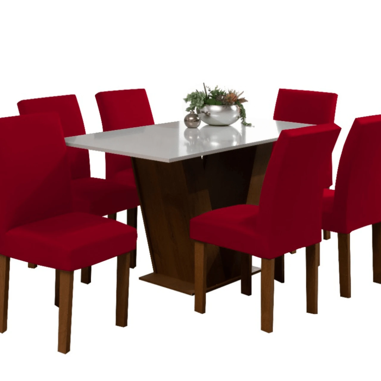 Kitchen Chair Covers - Rojo - Ver 1
