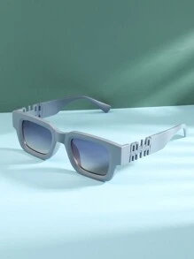 新款欧美时尚个性方形时尚女士眼镜，采用字母设计，适合街头风格和旅行装饰 - 彩色 - 查看 3