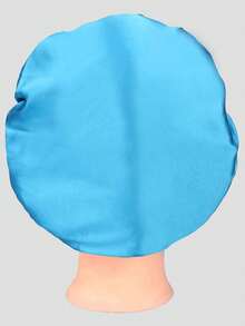 1個女士絲織緞純色睡眠帽髮帽,男女通用睡帽 - 淺藍色 - 查看 4
