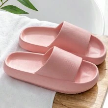 Summer Indoor Home Slippers For Women With Thick Bottom, Eva Anti-Slip Bathroom Shower Sandals - Pink - View 1