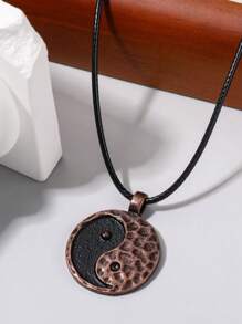 1條創意太極圖案頸鍊,復古舊式陰陽八卦頸鍊 - 吊墜項鍊 - 查看 6