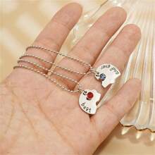 4 Piezas/conjunto Collar De Amistad Para Los Mejores Amigos Para Siempre, Colgante Con Decoración De Corazón Y Diamantes De Imitación - Multicolor - Ver 4