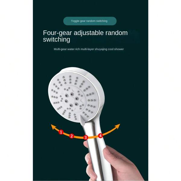 Handheld Showerhead With High Pressure Boost, For Home Bathroom Water