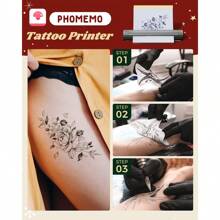 M08f無墨便攜式打印機,旅行無線便攜式打印機,熱敏打印機支持8.5" X 11"美國信紙紙張,適合手機,電腦灰色小型打印機 - 灰色 - 查看 6