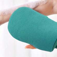1片用於去角質的沐浴搓擦手套,適用於沐浴刷毛巾spa泡沫按摩 - 藍色 - 查看 6