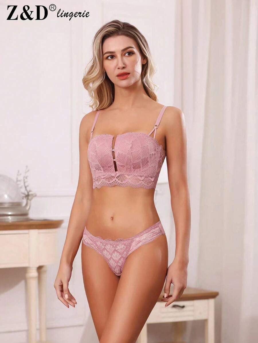 Women Sexy Lingerie Sets - Pink - View 1