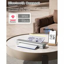 M08F Bluetooth Tattoo Stencil Printer, Tattoo Template Printer For Tattoo, Skin Tattoo Printer, Wireless Tattoo Thermal Printer, Small A4 Tattoo Transfer Paper Printer - Silver - View 2