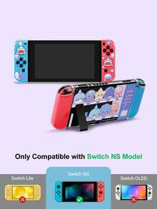 Bao gồm 4pcs Cần điều khiển Và 1 Miếng Trong sáng Đại dương Máy bán hàng tự động Mẫu TPU Vỏ bảo vệ Tương thích với Switch - Nhiều màu - Xem 7