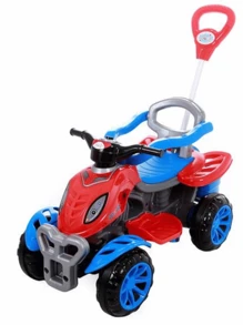 Carrinho de Passeio Quadriciclo Infantil Homem Aranha - Multicolorido - Visão 5