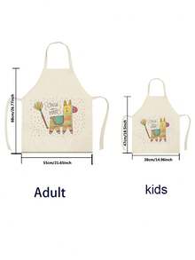 1 Miếng In Lanh Tạp dề - Hồng - Xem 3