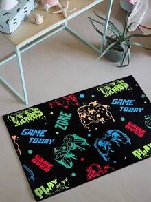 1pc Personalized Pattern Polyester Fiber Material Carpet, Easy To Clean & Wash, Suitable For Living Room Or Bedroom Or Computer Desk Decoration - Multicolor - View 5