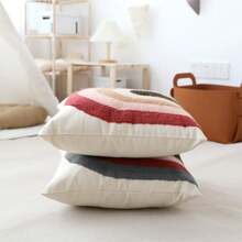 Original Design Cartoon Nordic Ins Style Sofa Cushion Cover For Living Room, Bed Headrest - Burgundy - View 3