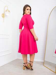 Women Dresses - Màu Hồng Tươi - Xem 2