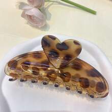 1個新款高端樹脂髮鉗,適用於洗臉、購物、聚會、生日、日常穿著和搭配 - 豹紋A - 查看 4