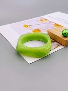 1 Pieza Brazalete De Acrílico Exagerado Con Patrón De Mármol De Estilo Europeo Y Americano Adecuado Para Usar Diariamente En Mujeres Y En Fiestas De Baile