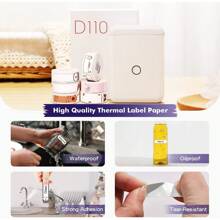 Niimbot D110 標籤機帶膠帶便攜式標籤印表機可充電小型手持貼紙迷你智慧貼標機適用於手機無墨易於使用 - 綠色 - 查看 4