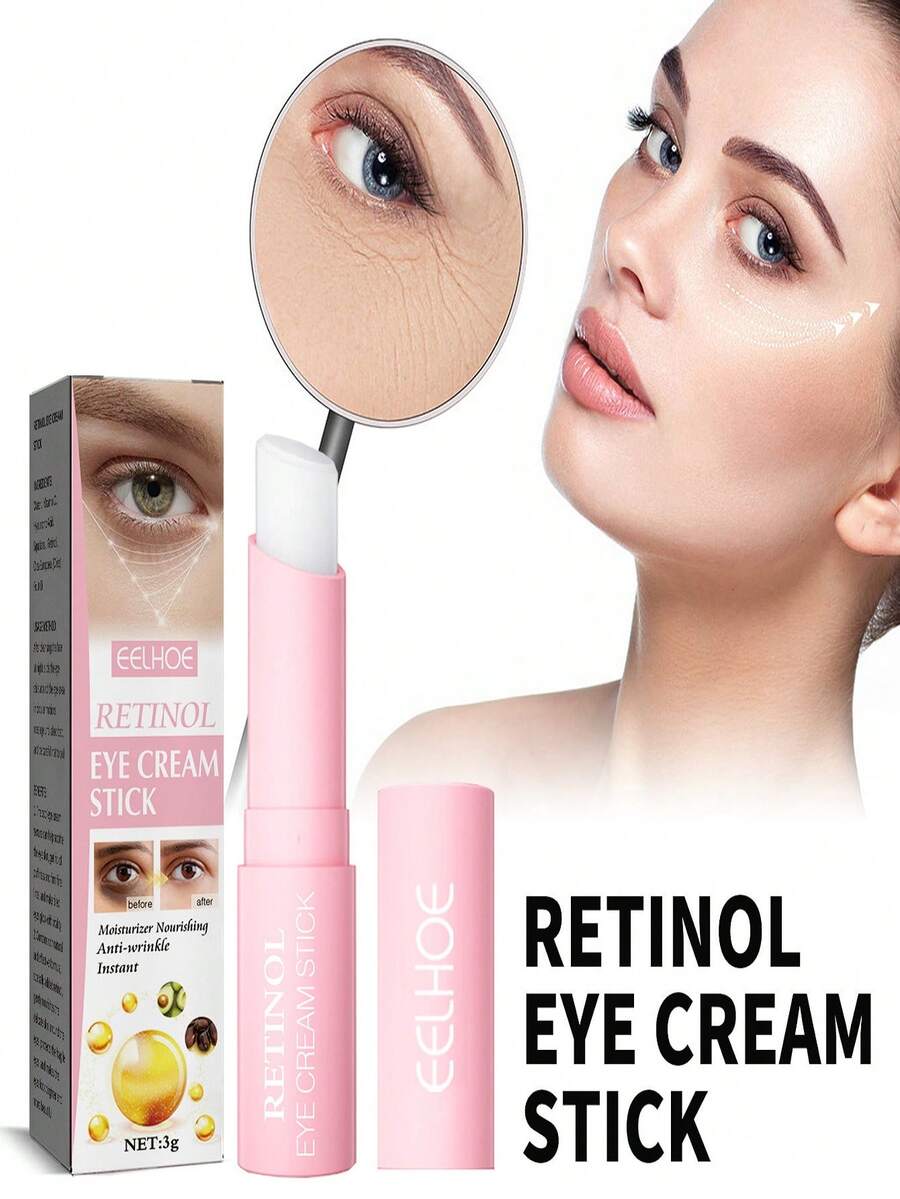 1pc 3g Eelhoe Retinol Eye Cream Stick, Moisturizing & Firming & Anti-Aging & Portable - White - View 1