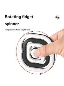 1pc 3d Infinity Rotation Cube Gyro Toy For Relieving Stress, Teenagers And Adults - Black and White - View 3