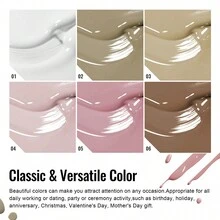 MAOMIA 6入組7.5ml凝膠指甲油,彩色指甲藝術裝飾品,適用於家庭/美容院diy指甲藝術 - 彩色 - 查看 4