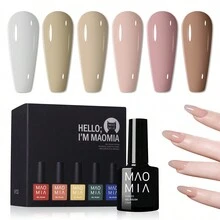 MAOMIA 6入組7.5ml凝膠指甲油,彩色指甲藝術裝飾品,適用於家庭/美容院diy指甲藝術 - 彩色 - 查看 3