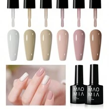 MAOMIA 6入組7.5ml凝膠指甲油,彩色指甲藝術裝飾品,適用於家庭/美容院diy指甲藝術 - 彩色 - 查看 1