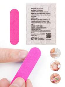 24 件芭蕾舞美甲全罩假指甲簡單太極陰陽混色設計 - 粉色 - 查看 5