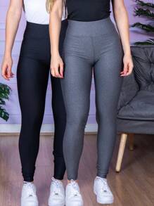 Women Sports Leggings - 灰色 - 查看 1