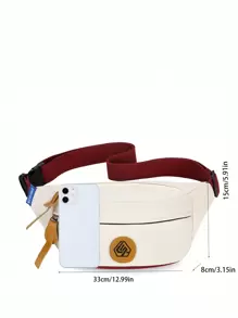 Anti Splashing Color Matching Casual Waist Bag College Bag Dad For Books Multi-Functional Dorm University Gifts Bag Winter Fanny Pack Bum Bag Shoulder Bag Student Large Capacity Multi-Functional Outdoor Vacation Travel Chest Bag Side Bags Hip Bag For Men Travel Essentials Holiday Essentials Summer Back To School White Bag Pack Belt Bag Spring School Supplies