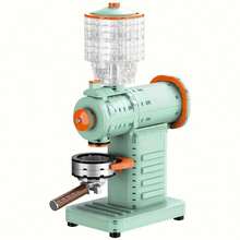 718塊積木（設有盒裝）,創意復古風格咖啡機模型積木玩具-裝飾組裝/聖誕禮物 - 橄欖綠 - 查看 2