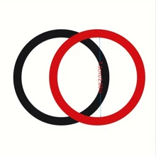 Fashionable Men's Large Silicone Circular Wristband, Couple Accessory - Red - View 4