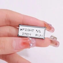 '戰鬥物品跑'字母造型卡通胸針1個,適合男女日常佩戴 - 字母 - 查看 8