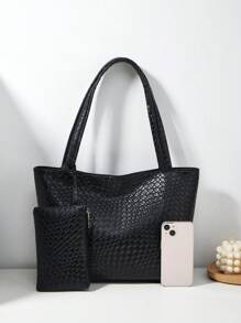 女式手提包、購物袋、手袋 - 黑色 - 查看 5