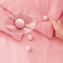 4入組床單夾,帶支撐架的夾子,舒適的羽絨被夾,柔軟的雙面針固定器,可用於被子、靠墊、窗簾等 - 粉色 - 查看 6