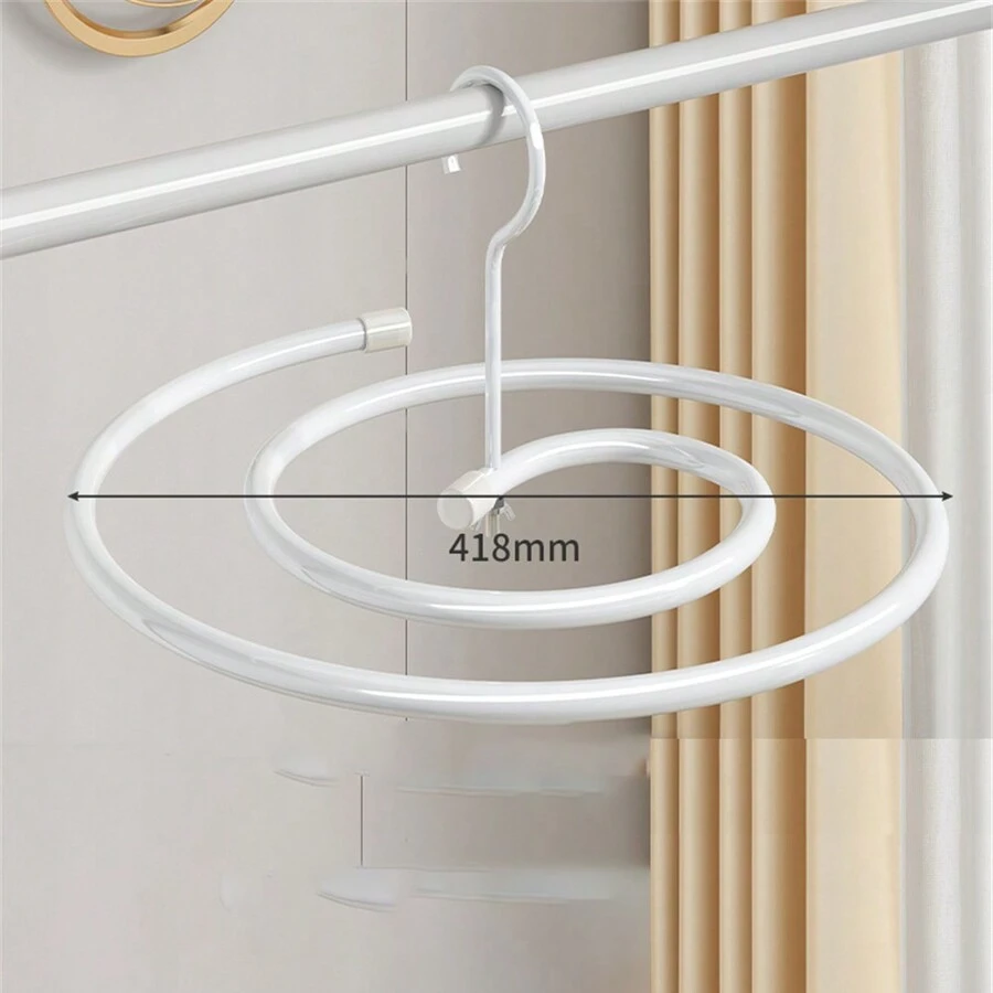 Spiral Clothes Drying Rack Balcony Large Circular Rotation Hanger For Home Use - Spiral Hanger-white - View 1