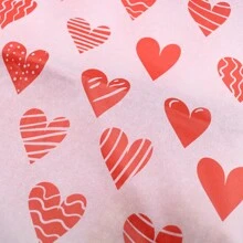 1set 10 Sheets 20x26 Inch Cracked Heart Pattern White Background Wrapping Paper For Valentine'S Day, Birthday, Wedding, Party Gift Packaging - Cracked Heart On White Background - View 1