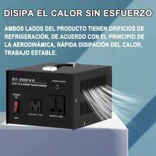Convertidor De Voltaje,transformador De 110-220v, 200w - Negro - Ver 4