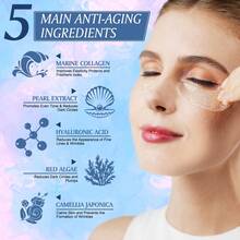 3對海洋膠原蛋白眼膜,玻尿酸眼膜貼,減少黑眼圈、浮腫、眼袋、皺紋,使雙眼看起來不那麼疲勞,使皮膚愈加年輕活力,眼部護理 - 白色 - 查看 10