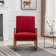 Comfortable Rocking Chair For Living Room - Red - View 3