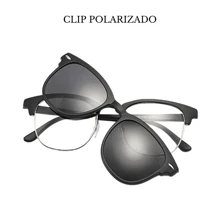 Lentes para graduación con 5 clips Magnéticos intercambiables. Lentes con 5 Clips - Plateado - Ver 5