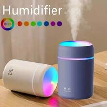 1 件 300 毫升便攜式彩色加濕器,多彩靜音,帶夜燈功能,2 種噴霧模式,適合汽車、臥室、辦公室、旅行、家庭皮膚保濕和節日禮物 - 彩色 - 查看 3