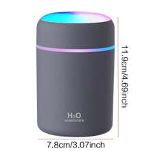1 件 300 毫升便攜式彩色加濕器,多彩靜音,帶夜燈功能,2 種噴霧模式,適合汽車、臥室、辦公室、旅行、家庭皮膚保濕和節日禮物 - 彩色 - 查看 9