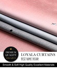 2pc Star Curtains,Bedroom Curtains With 2 Panels Colorful Double Layer Draperie Gradient Rainbow Blackout Curtains Bedroom Living Room Darkening Striped Double Layer Star Cut Home Decor Window Curtains With Gradient Eyelets, Anti-Cold, Blackout Star Curtains For Living Room, Decoration, Soundproofing, Thermal Insulation (100x130cm) - Grey - View 8