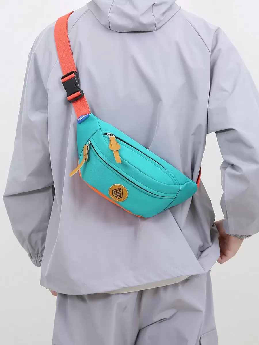 Anti Splashing Color Matching Casual Waist Bag Fanny Pack Crossbody Bag Sling Bag Two Tone Chest Bag Bum Bag For Sport Running School Supplies For School Students Valentines Gift College Bag Thanksgiving Purse Holiday Storage Bag Messenger Bag Shoulder Bag Rider Bag Men Gifts Hiking Hiking Large Capacity Multi-Functional Portable Fashionable Casual Boyfriend Gifts Bag Travel Essentials Holiday Essentials Bag For Men Bags Summer Back To School Summer Bag Springbreak Vacation Bag Pack Belt Bag Side Bags For Men