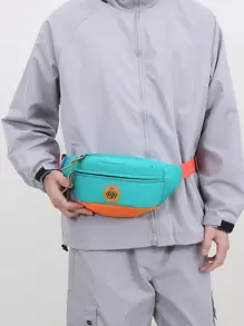 Anti Splashing Color Matching Casual Waist Bag Fanny Pack Crossbody Bag Sling Bag Two Tone Chest Bag Bum Bag For Sport Running School Supplies For School Students Valentines Gift College Bag Thanksgiving Purse Holiday Storage Bag Messenger Bag Shoulder Bag Rider Bag Men Gifts Hiking Hiking Large Capacity Multi-Functional Portable Fashionable Casual Boyfriend Gifts Bag Travel Essentials Holiday Essentials Bag For Men Bags Summer Back To School Summer Bag Springbreak Vacation Bag Pack Belt Bag Side Bags For Men