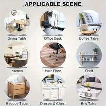 廚房客廳透明桌面保護餐桌墊防油防水耐熱 Pvc 軟玻璃長方形墊適用於咖啡桌、電視櫃 - 40cmx60cm - 查看 9