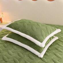 1pair (2pcs/Pack) Carved Coral Fleece Milk Velvet Pillowcases, Thickened For Warmth In Winter (Without Pillow Core) - Multicolor - View 2