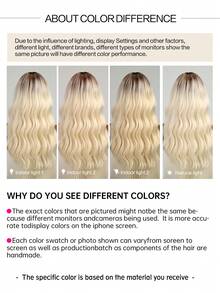 22英寸的金色迷人卷曲合成假髮適用於女性和女孩 - 耐高溫,非常適合日常穿著和角色扮演派對！ - 漸層 - 查看 8