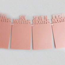 1set Customizable Baby 1st Birthday Party Decoration Set, Includes Banner, Flower String, Photo Wall, Photo Frame Clips - Pink - View 4